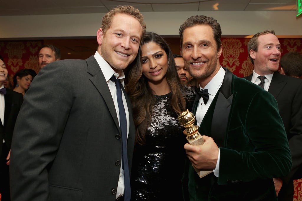 Matthew McConaughey and Camila Alves celebrated his win with Cole Hauser.