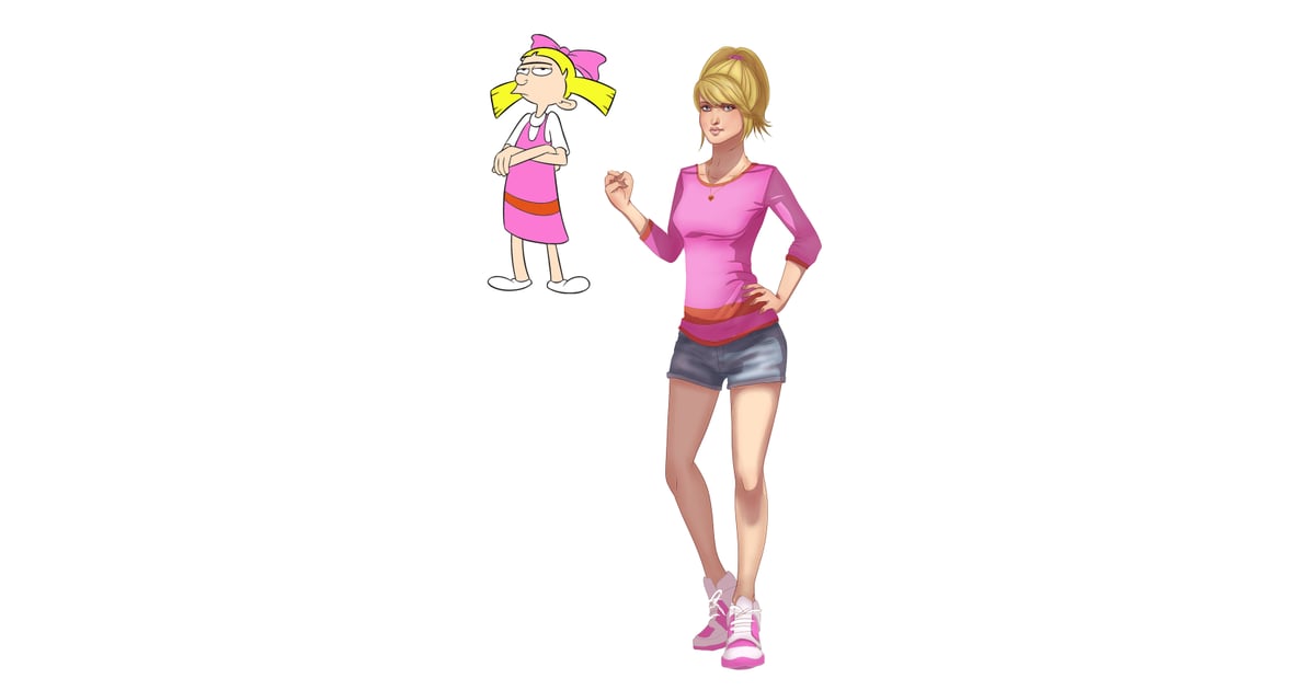 Helga From Hey Arnold 90s Cartoon Characters As Adults Fan Art