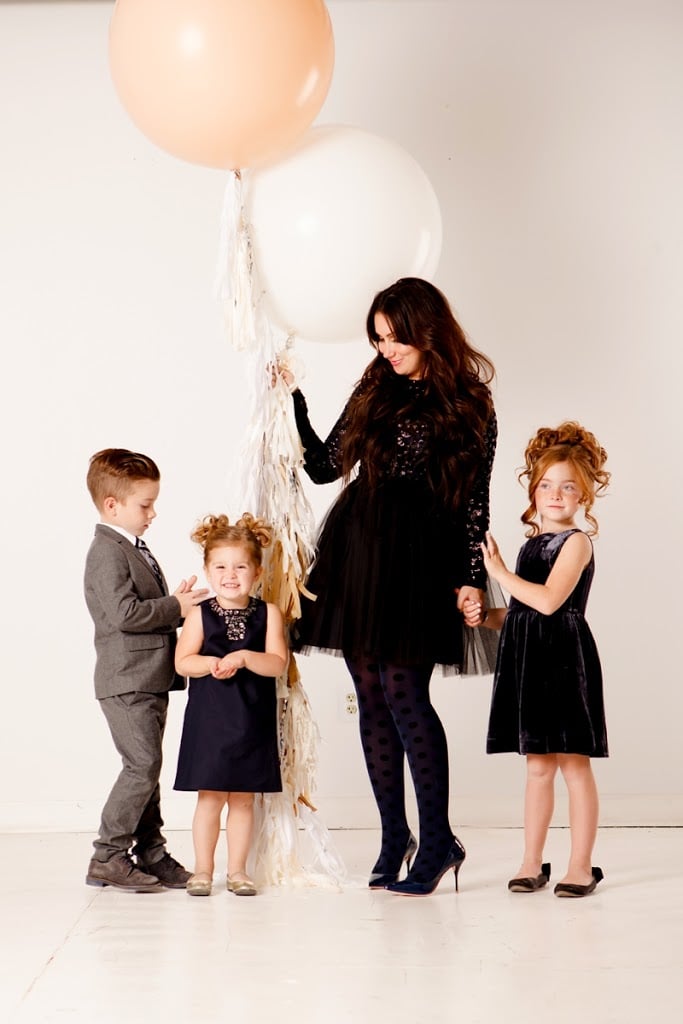 Confetti Glitter Holiday Family Photo Shoot