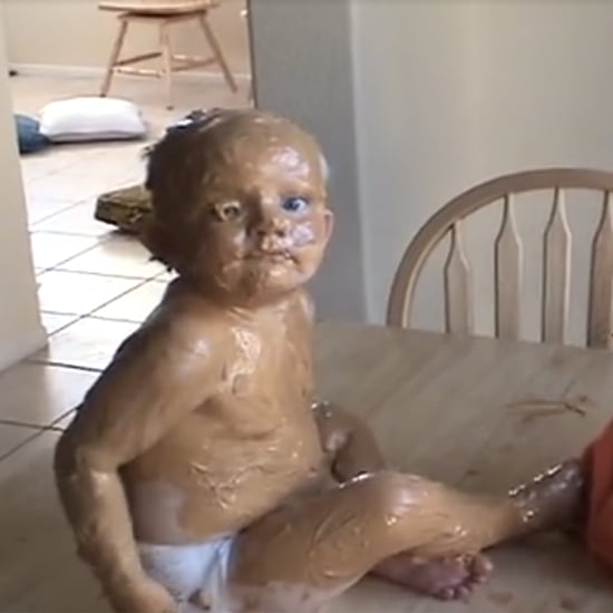 Girl Covers Her Little Brother in Peanut Butter