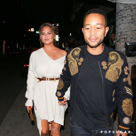 Chrissy Teigen's White Sweater Dress