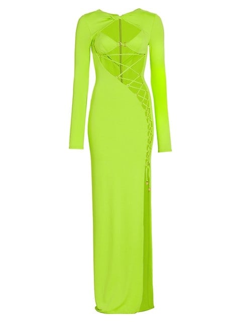 Dundas Blink Lace-Up Column Gown