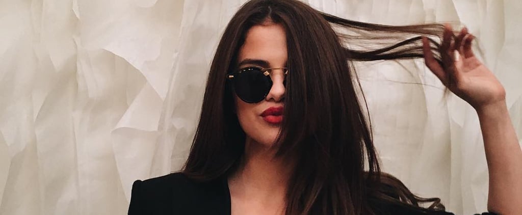 Selena Gomez Wearing Low-Cut Blazer on Instagram