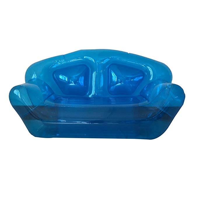 Blue blow up best sale chair