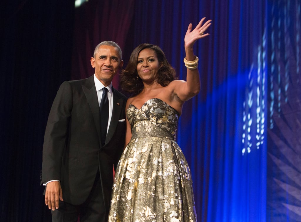Barack and Michelle Obama at Black Caucus Awards Dinner 2016
