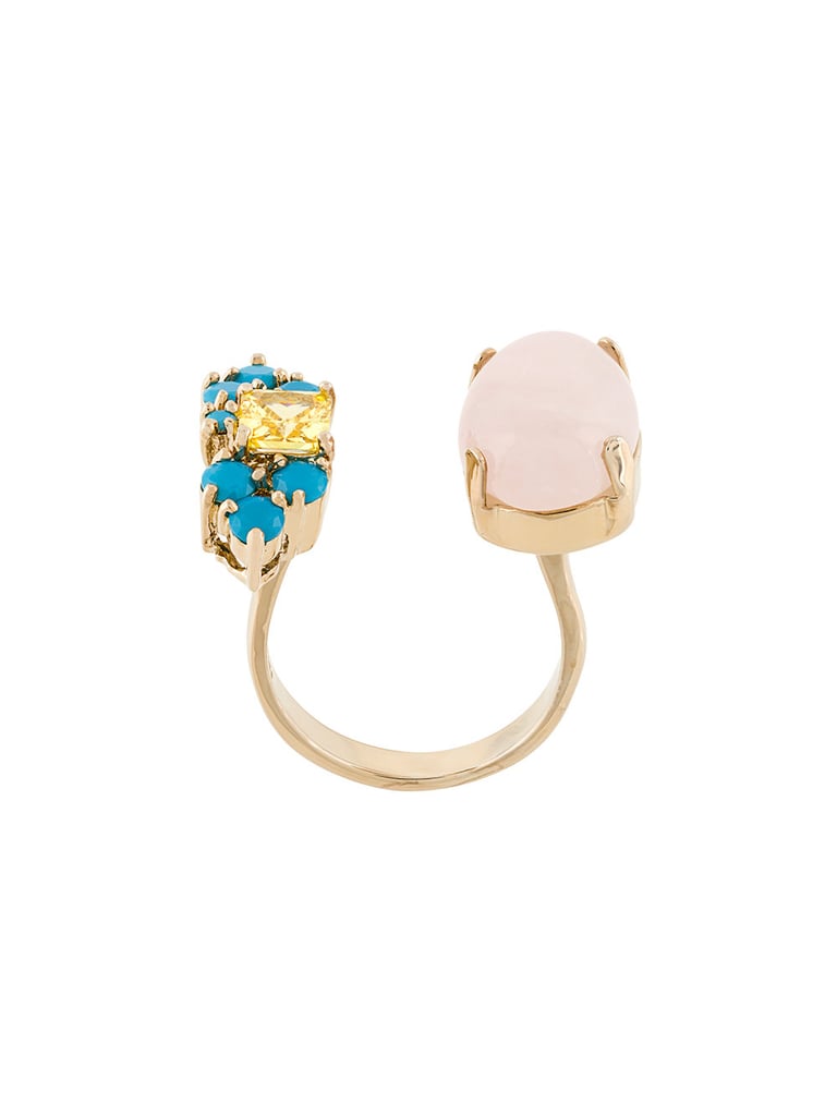Iosselliani Elegua rose quartz ring