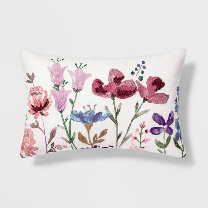 Floral Throw Pillow Target Easter Decor 2019 POPSUGAR Family Photo 8