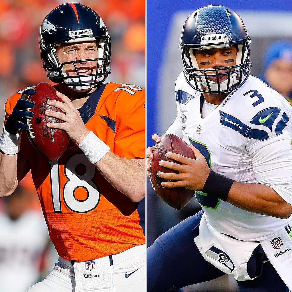 Source: Getty 

Check out hot quarterbacks Peyton Manning and Russell Wilson side by side.
See the most stylish football helmets ever.
Relive Janet Jackson's infamous 2004 nip slip — in GIFs!
That's not the only sexy thing that's happened at the big game over the years — remember Beyoncé's superhot performance?
Seriously though, Peyton Manning is really funny. Hilarious actually.
Bring your championship team spirit home with these subtle Super Bowl decor ideas.
Find out more about that hot cowboy in the Budweiser Clydesdale commercials — and watch the latest one below!