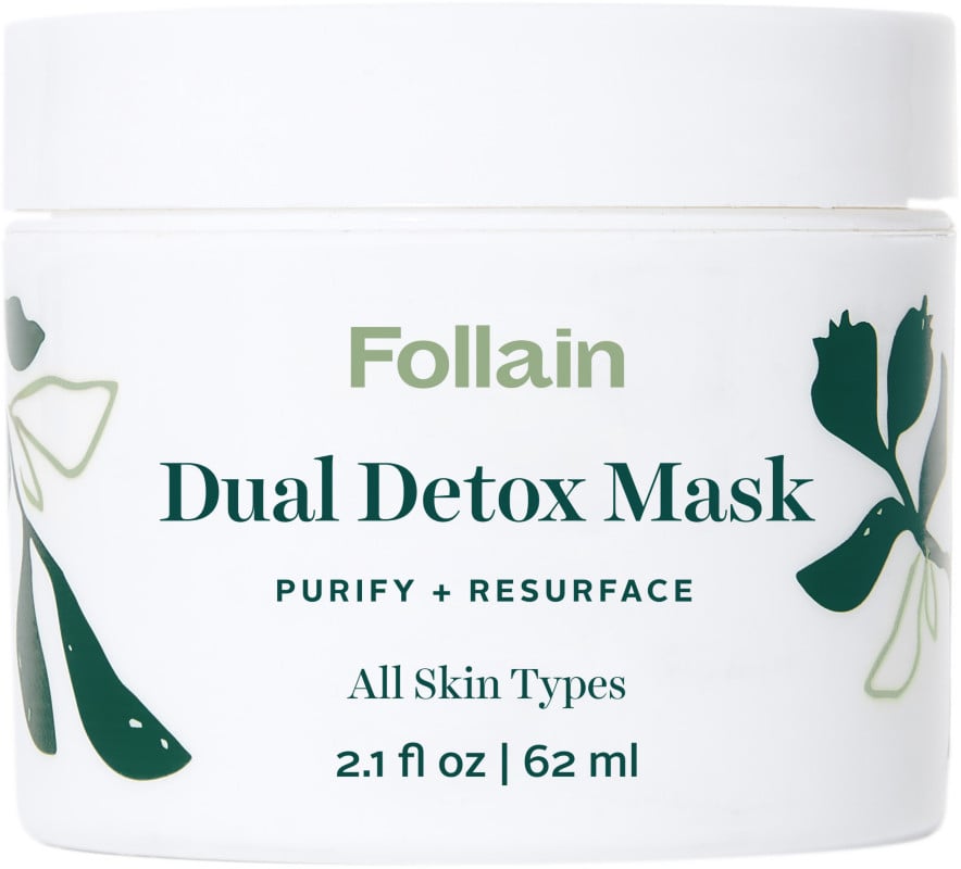 最佳粘土面具拥挤的皮肤:Follain双重排毒面膜:净化+重现