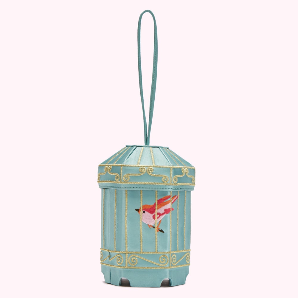 Lulu Guinness Blue Birdcage Collectibles Clutch Bag