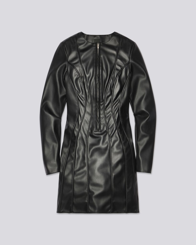 Khy Faux Leather Long Sleeve Mini Dress