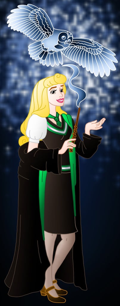 Aurora As Slytherin Disney Harry Potter Fan Art Popsugar Love And Sex