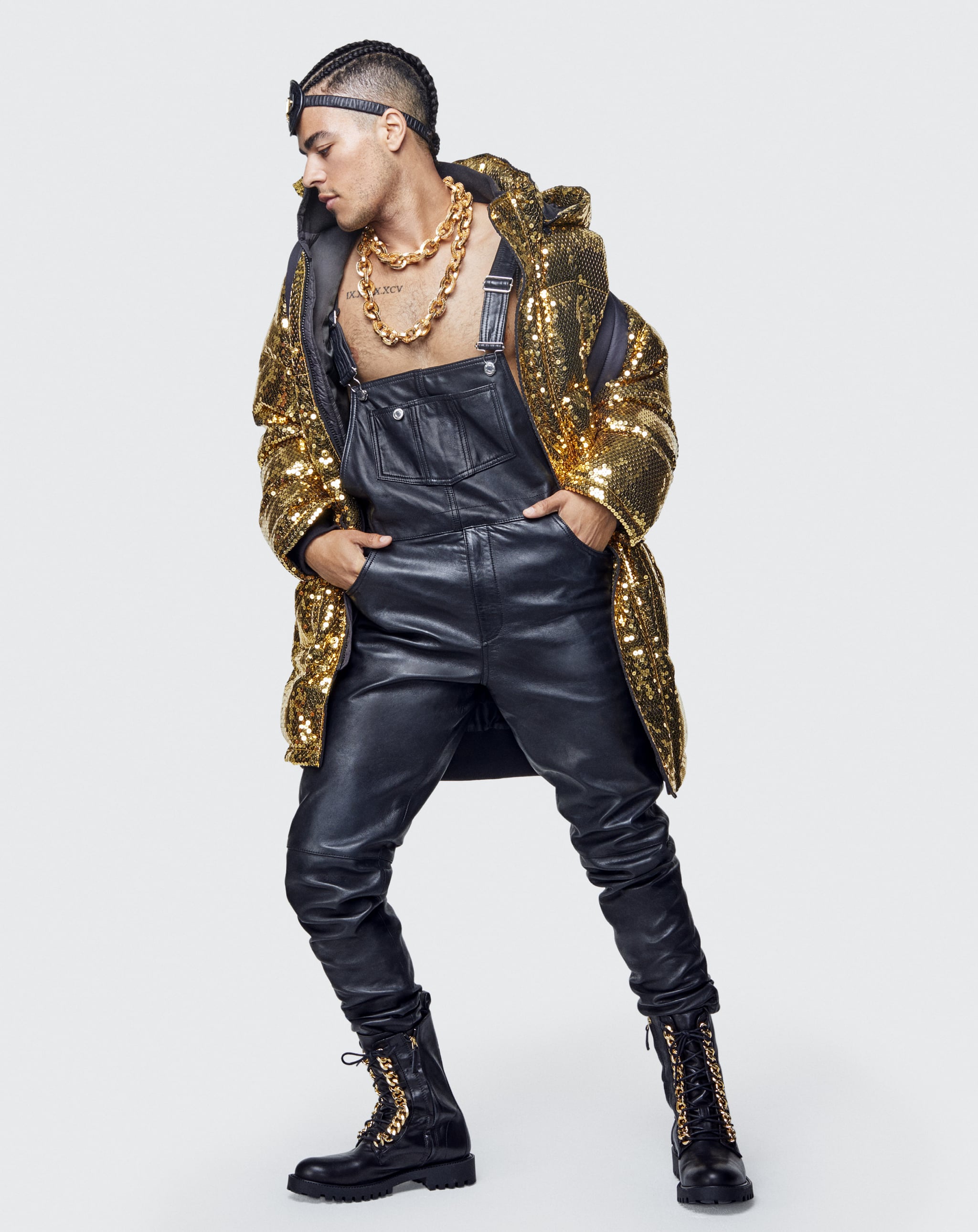 moschino h&m gold jacket