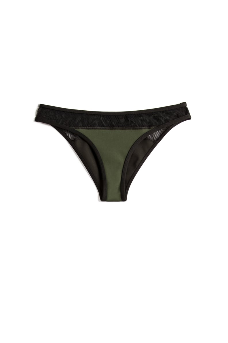 Dark Green Mesh Mix Cheeky Bottoms