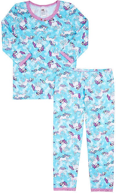 Esme Unicorn-Print Cotton-Blend Jersey Pajamas