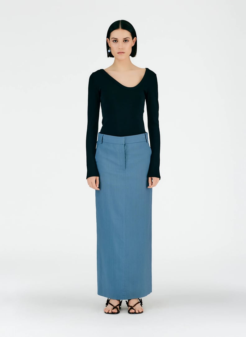 Tibi Fluid Suiting Maxi Trouser Skirt
