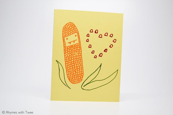This card is so punny, we can't take it.
Elotes Double Pun Love Card ($4)