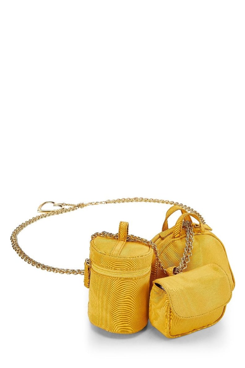 Moschino Yellow Nylon Belt Bag