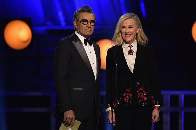 Eugene Levy and Catherine O'Hara at the 2019 Critics' Choice Awards