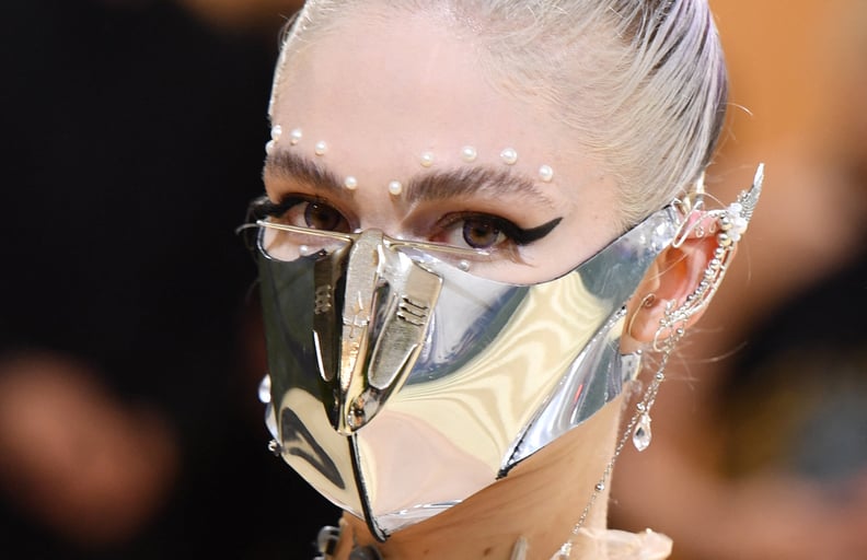 Grimes Pearl Eye Makeup at the Met Gala 2021