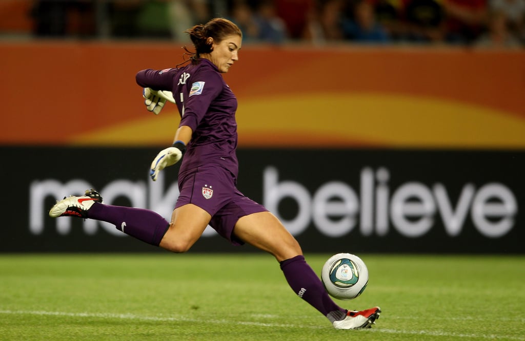 Hope filed her own equal pay lawsuit against U.S. Football in August 2018, six months before her former teammates would file their own. The former goalie has largely carved out her own path in pursuing action against US Football, and while she told us she will automatically be part of the class-action suit, she is still determined to do things on her own terms — which could mean opting out of the class action. 
"If there's a settlement, it doesn't change the law. It's admitting there are inadequacies in US Football, and it's a good step for US football, but it's not a great step for women overall," Hope said. "And so, for me, who know what's going to happen? I might be stuck in court for another couple of years, or I might be part of the class action. I have no idea."
We asked if Hope could envision a scenario in which she'd agree to settle with US Football rather than battle it out in court. "That's what I've said all along — that I can't imagine [settling]. We got into this fight to change everything for future generations. It wasn't supposed to be about us. It wasn't supposed to be about us getting money, it wasn't supposed to be about us getting notoriety," she said. "It was supposed to be about changing things for the future generations. So the only way we can do it is not by putting money in our pockets, but by continuing in this really ugly battle. Reading boring documents, this really long fight in federal court . . . that's the way to do it."
At the end of the panel — which also featured Trevor Moawad, one of the best known mental-conditioning experts in sports — one audience member asked Hope how she's stayed positive despite the challenges she's faced in both her personal and professional life. "I think I have every right to be bitter," Hope said with a smile, "and I am not bitter. I accomplished everything I wanted to. And I've fought for my happiness."