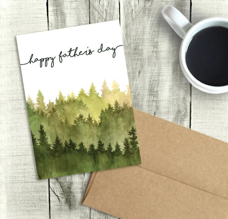 Forested Printable Father's Day Card