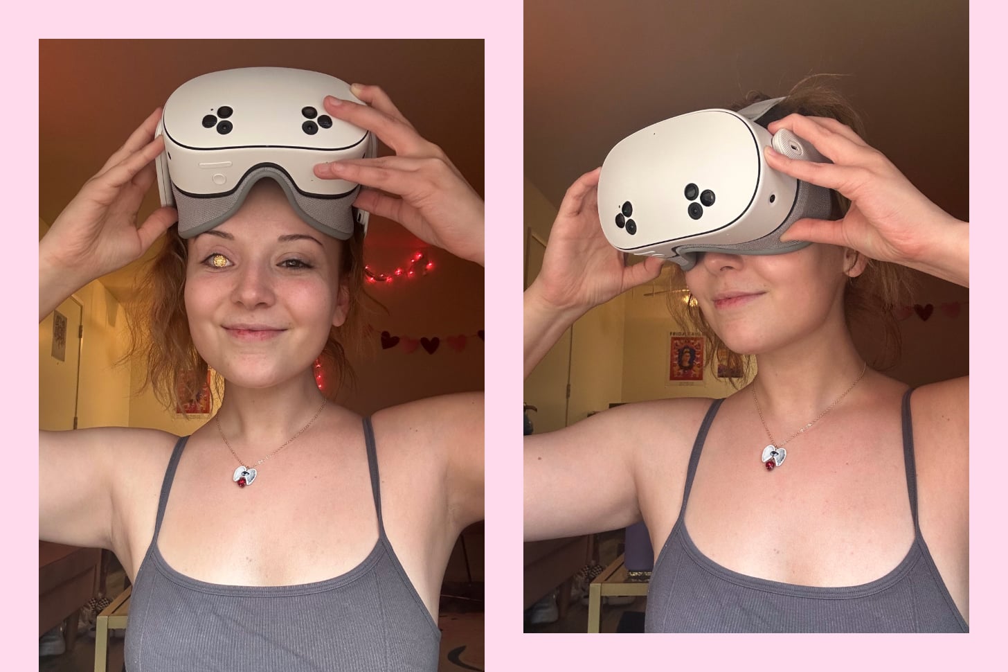 Meta Quest 3S headset one eye.