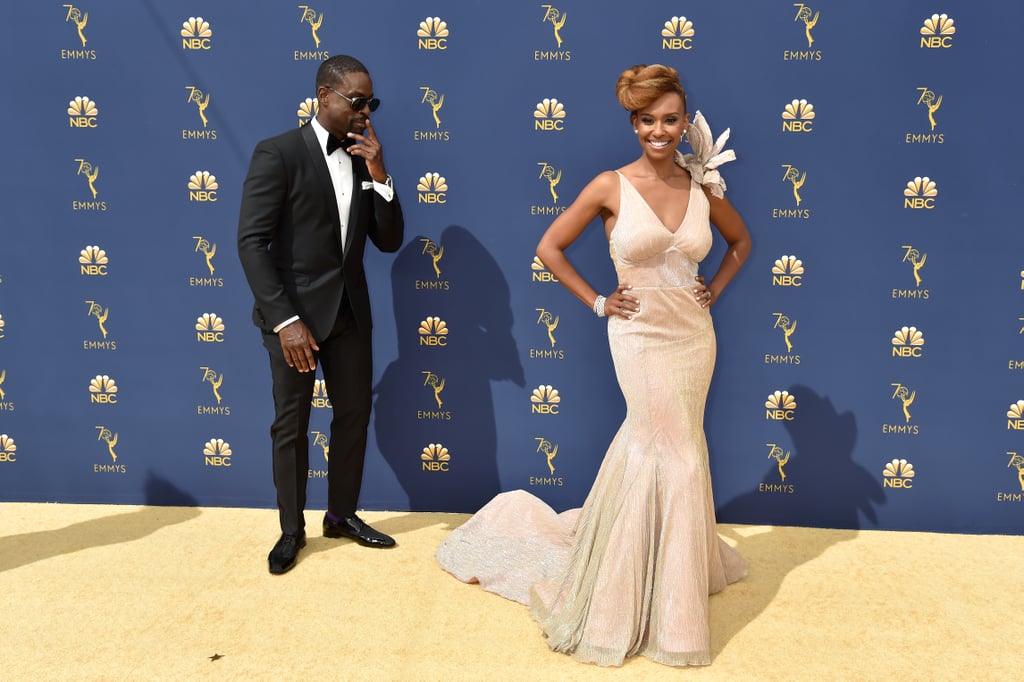 Could Sterling K. Brown and Ryan Michelle Bathe be any more perfect? After heating up a pre-Emmys party over the weekend, the couple continued to show off their picture-perfect romance at the Emmys on Monday night. While the This Is Us actor kept things cool in a black suit and shades, it was Ryan who really stole the spotlight in a gorgeous gown. Even Sterling couldn't help but stop and stare at his beautiful wife as the cameras flashed. If you need us, we'll just be swooning over this gorgeous couple. 

    Related:

            
            
                                    
                            

            These Gorgeous Photos of the This Is Us Cast at the Emmys Will Hold You Over Until Season 3