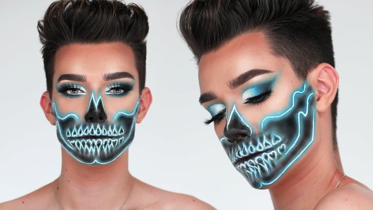 Full Tutorial | James Charles Neon Skull | POPSUGAR Beauty ...