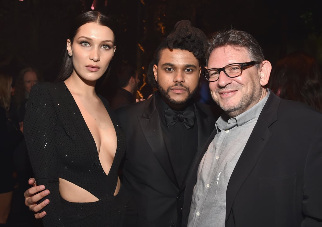 Pictured: Lucian Grainge, Bella Hadid, and The Weeknd