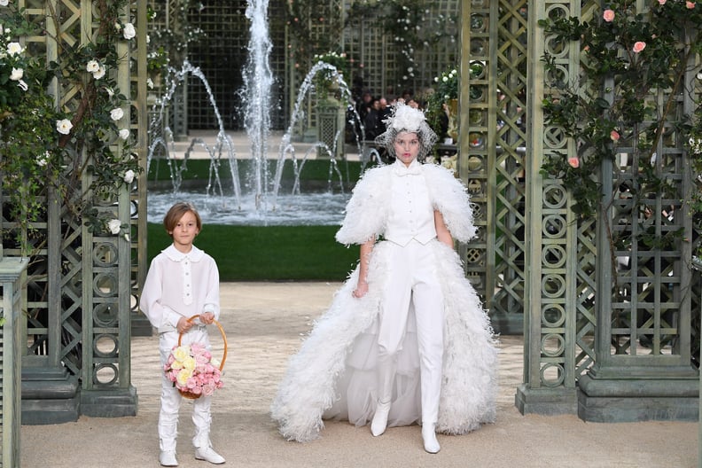 The Chanel Bride Was Walked Down the Aisle by a Flower Boy