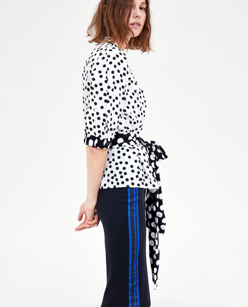 Zara Midi Skirt With Side Stripe Detail
