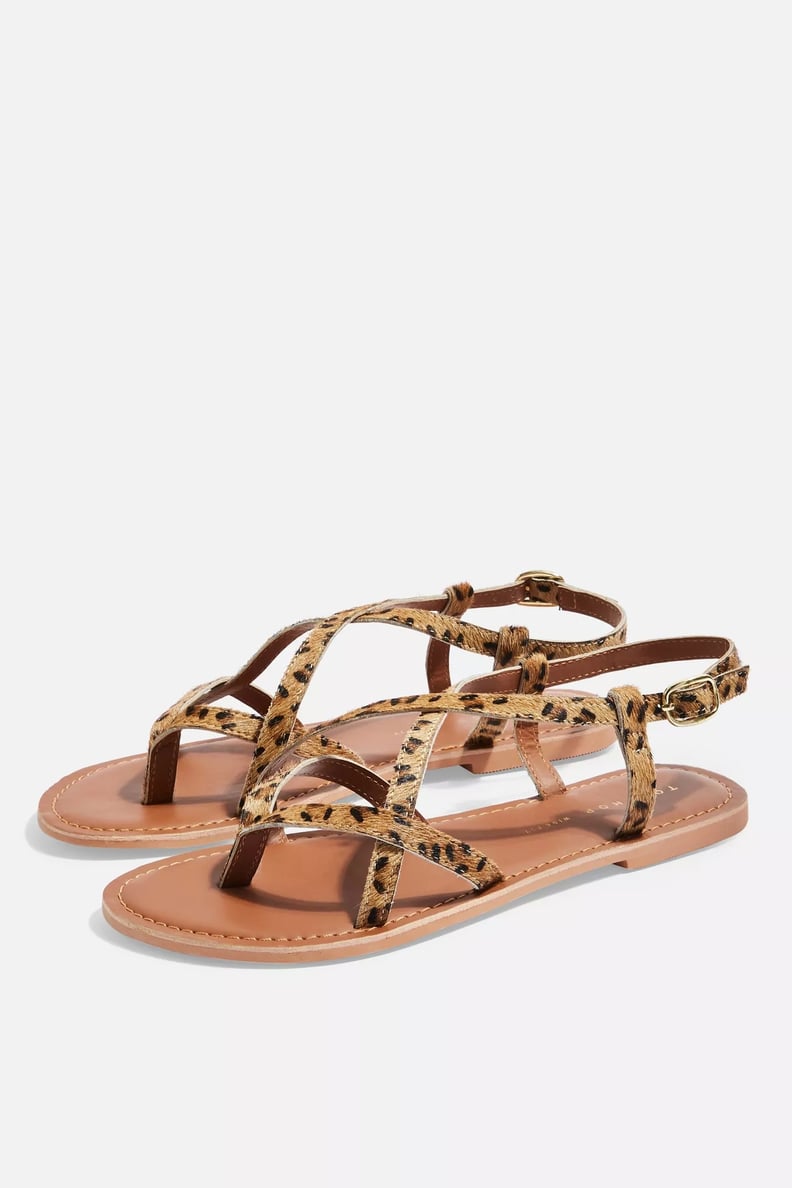 Topshop Wide Fit Hazel Flat Sandals