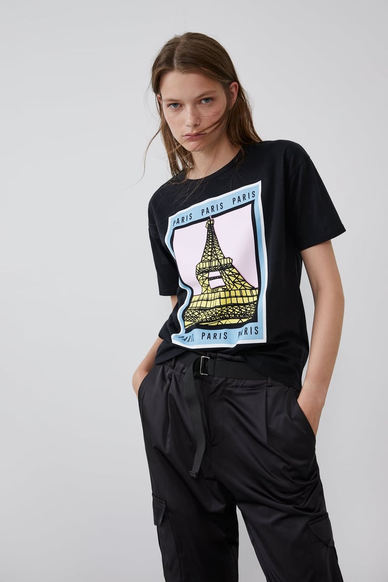 Zara Front Print T-Shirt