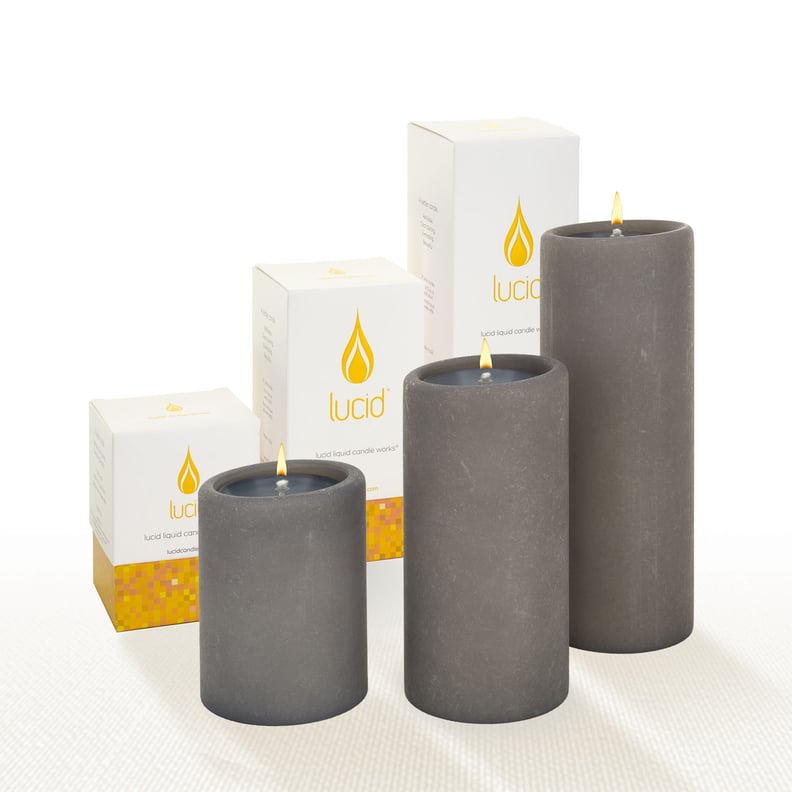 Lucid Gray Pillar Candles