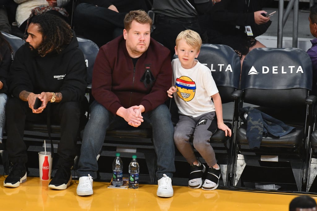 James and Max attended another Lakers game in 2018.