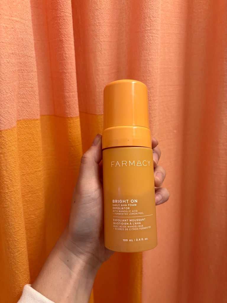 Farmacy Bright On Daily AHA Foam Exfoliator ($38) 
If any step in my skin-care routine feels like spring, it's definitely this one. I've been using Farmacy's AHA Foam Exfoliator for the past couple of months, and it's become a staple before bed. The foam glides like silk over my skin, then leaves it feeling clean and looking brighter. I love the citrus-y scent, too.