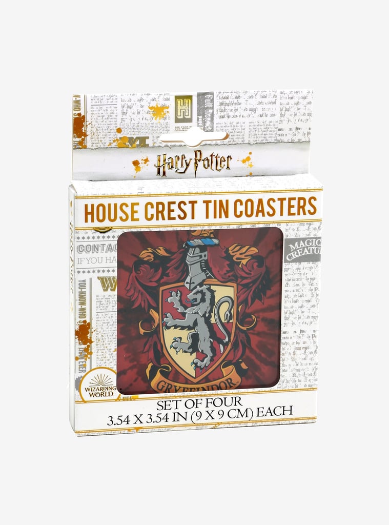 Harry Potter House Crest Tin Coasters Set