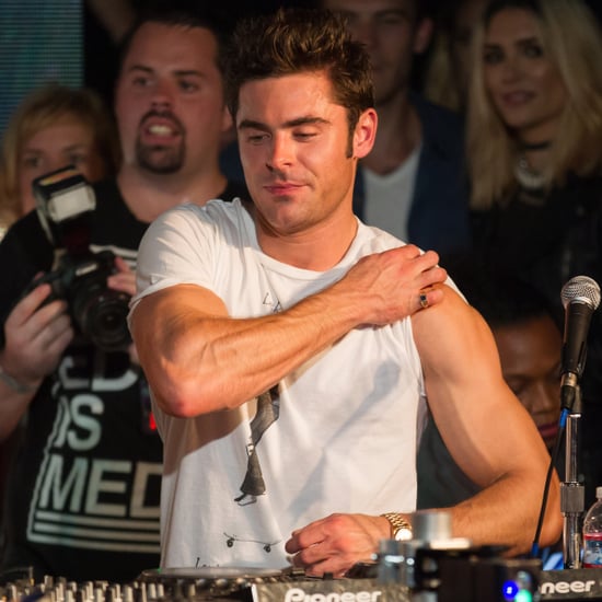 Zac Efron Showing Off His Bicep August 2015