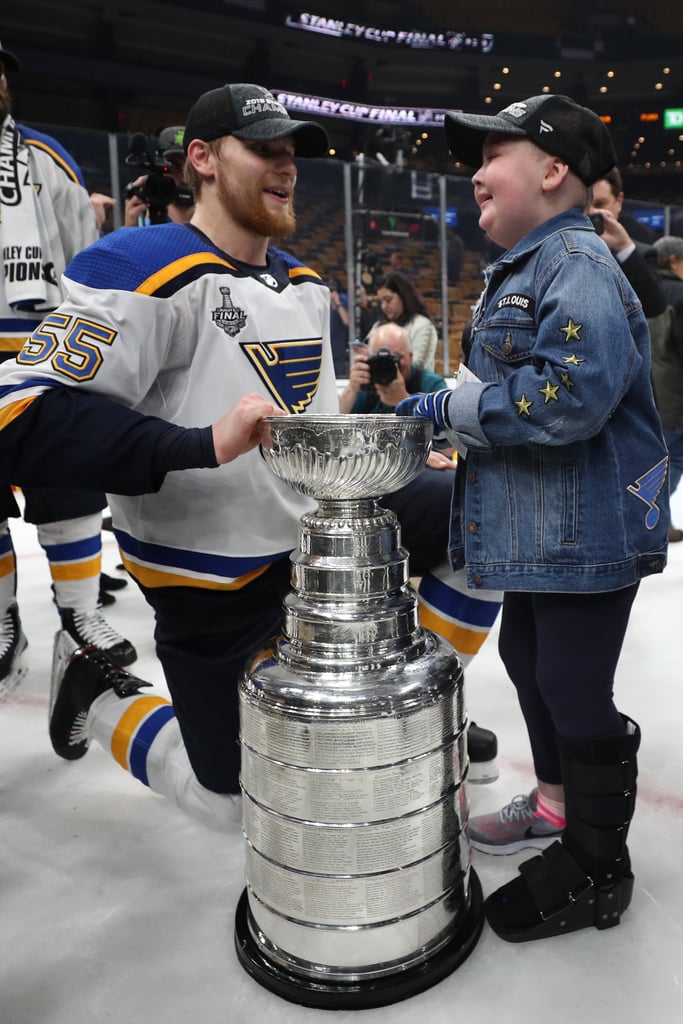 Laila Anderson St. Louis Blues Superfan at Stanley Cup