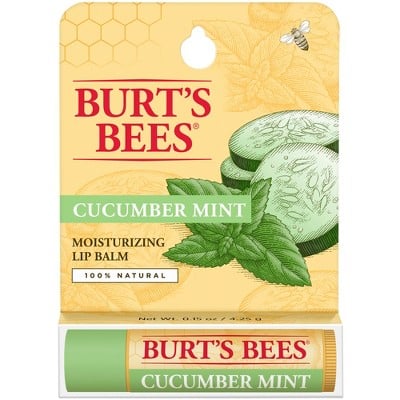 Burt's Bees Natural Moisturizing Lip Balm in Cucumber Mint