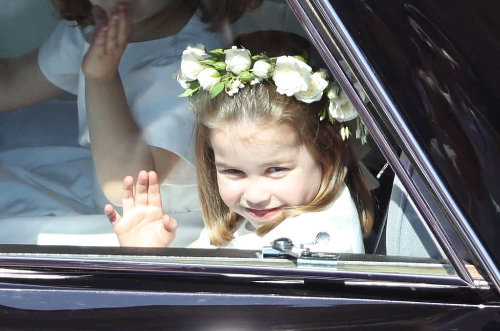 Pictures of Princess Charlotte Waving