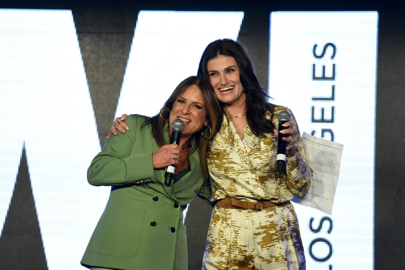 Cathy Schulman and Idina Menzel at the 2020 Women in Film Female Oscar Nominees Party