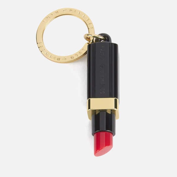 Lulu Guinness Women's Perspex Lipstick Keyring Black