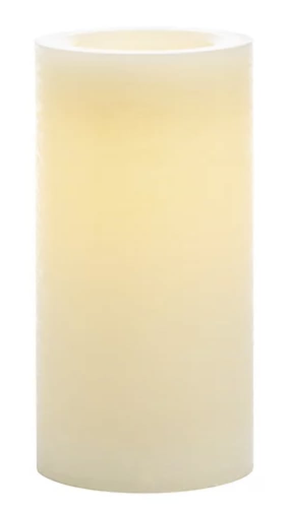 Simply Essential 4-Inch x 8-Inch Smooth Wax LED Pillar Candle