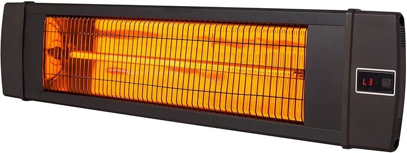 A Wall Patio Heater: Dr. Infrared Heater 1500W Carbon Infrared Heater