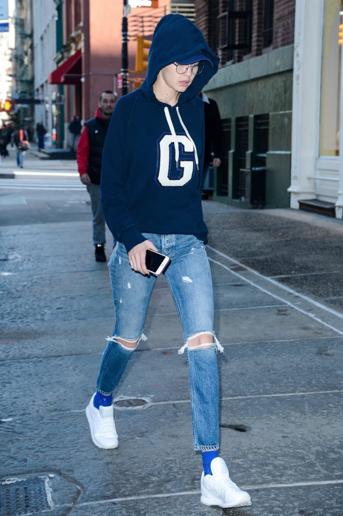 Gigi Hadid Wearing Good American Hoodie