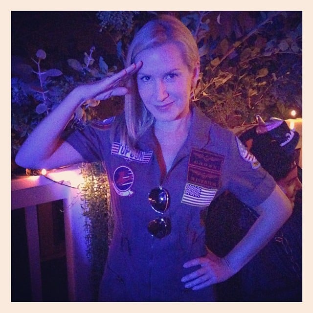 Angela Kinsey channeled Top Gun's Maverick for Halloween.
Source: Instagram user angelakinsey