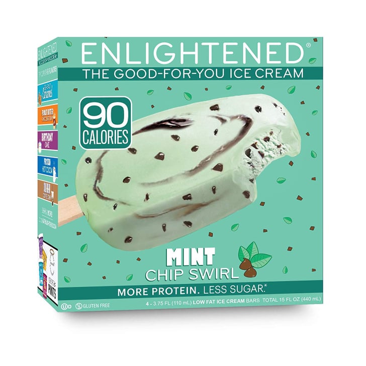 Enlightened Mint Chip Swirl Ice Cream Bar Best LowCarb Frozen Treats