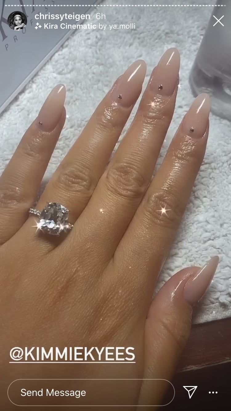 Chrissy Teigen S Post Pregnancy Announcement Manicure Popsugar Beauty